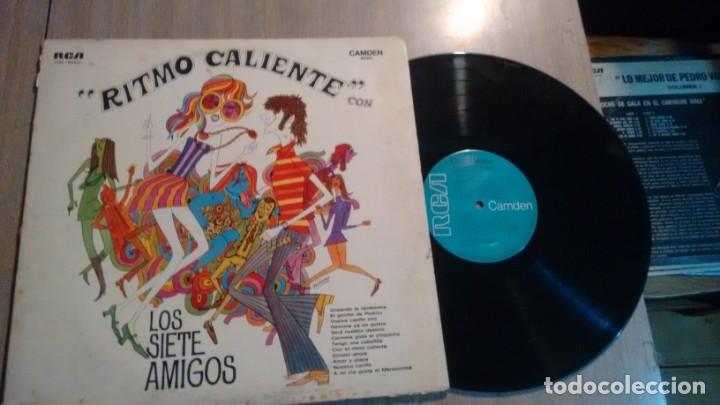 Discos de vinilo: LONG PLAY - &rdquo; RITMO CALIENTE &rdquo; - LOS SIETE AMIGOS - - Foto 1