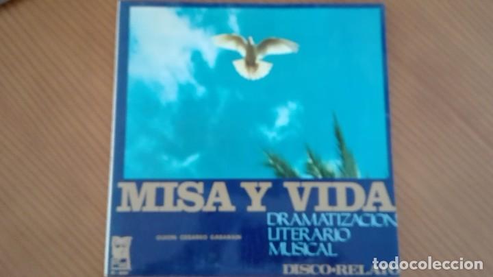 Vinyl records: Misa y Vida LP Dramatizaci&oacute;n literario-musical P. Cesareo Gabarain ESDE 1971