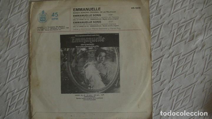 Discos de vinilo: SG BSO EMMANUELLE - SG . HISPAVOX, 1975 - Foto 2