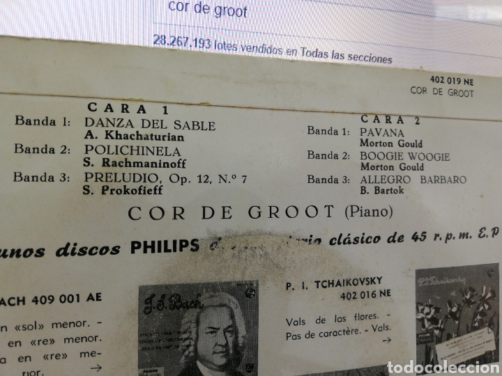 Discos de vinilo: Cor de groot ep Espa&ntilde;a 1958 - Foto 2