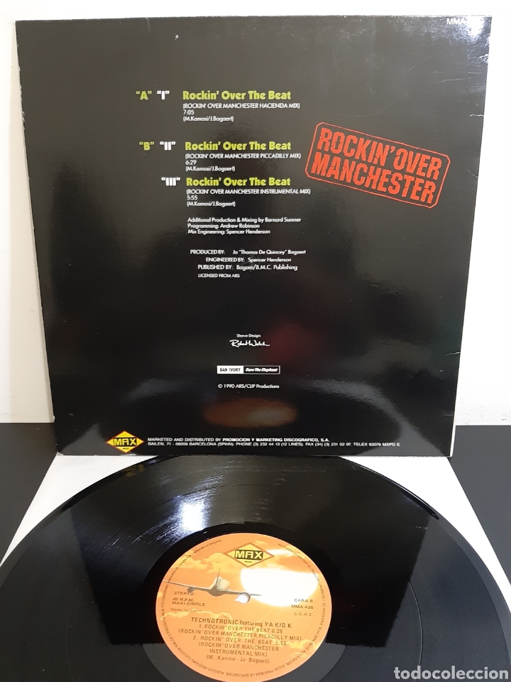 Discos de vinilo: *TECHNOTRONIC. FEATURING YA KID K. SPAIN MAXI 45 R.P.M. A3 - Foto 2