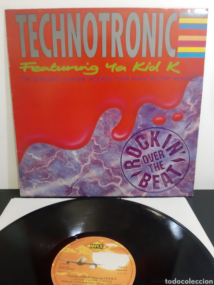 Discos de vinilo: *TECHNOTRONIC. FEATURING YA KID K. SPAIN MAXI 45 R.P.M. A3 - Foto 1