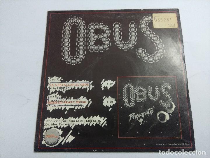 Discos de vinilo: OBUS/VA A ESTALLAR EL OBUS/SINGLE PROMOCIONAL. - Foto 3