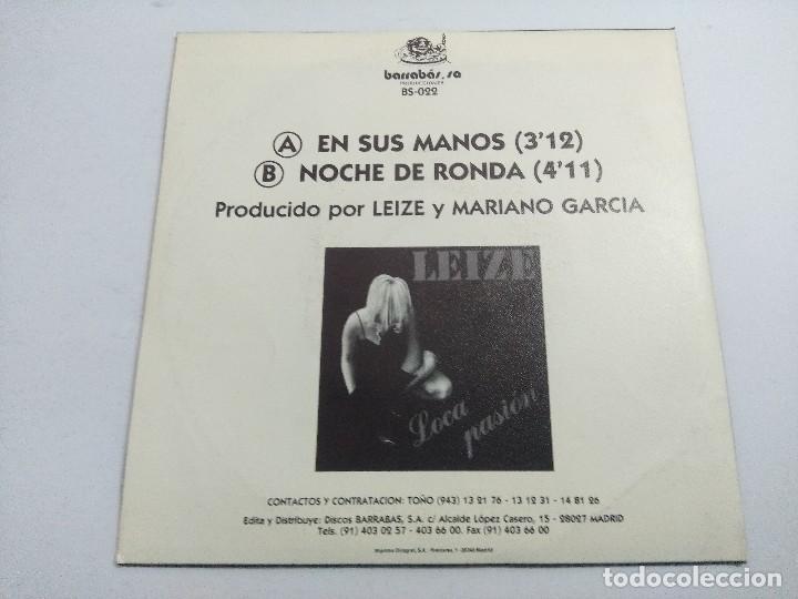 Discos de vinilo: LEIZE/EN SUS MANOS/SINGLE. - Foto 3