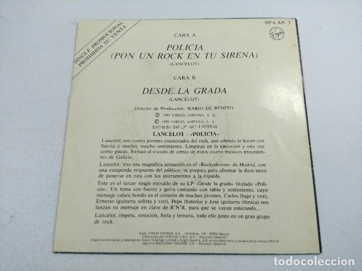 Discos de vinilo: LANCELOT/POLICIA/SINGLE PROMOCIONAL. - Foto 3