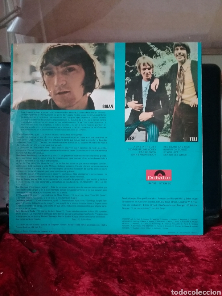 Discos de vinilo: Brian Auger & The Trinity 1969 Polydor Spain - Foto 2