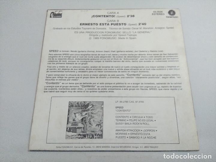 Discos de vinilo: SPEED/CONTENTO/SINGLE PUNK. - Foto 3