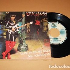 Discos de vinilo: RICK JAMES - GIVE IT TO ME BABY / MR. POLICEMAN - SINGLE - 1981