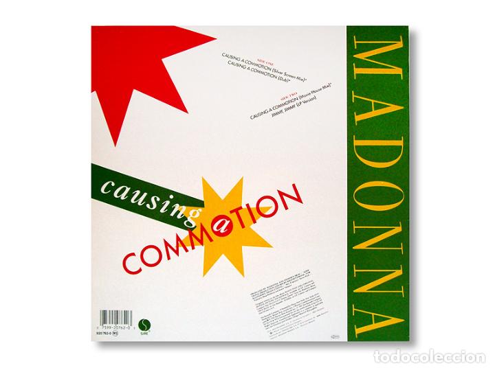 Discos de vinilo: MADONNA - MAXI SINGLE - CAUSING A COMMOTION - 1987 - SIRE RECORDS - Foto 2
