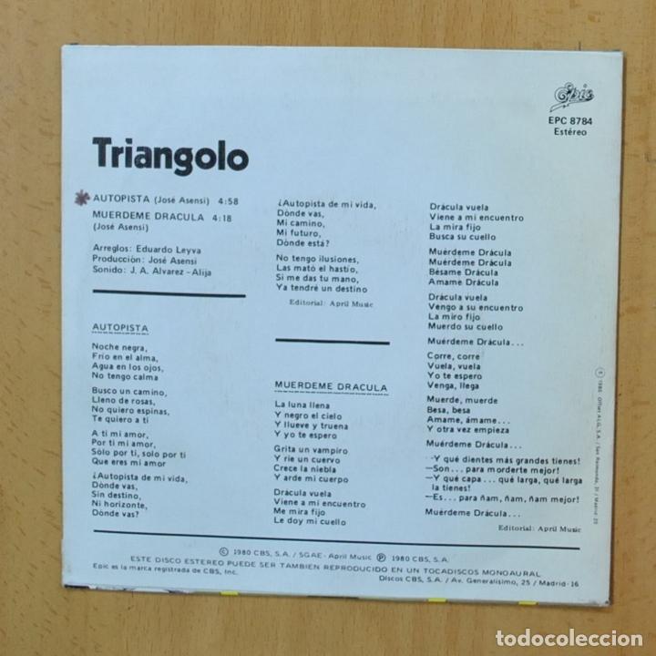 Discos de vinilo: TRIANGOLO - AUTOPISTA - SINGLE - Foto 2