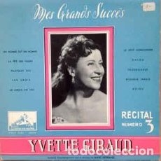 Discos de vinilo: YVETTE GIRAUD - MES GRANDS SUCCES - RECITAL NUMÉRO 3 - DISCO 10 PULGADAS FRANCE 1954