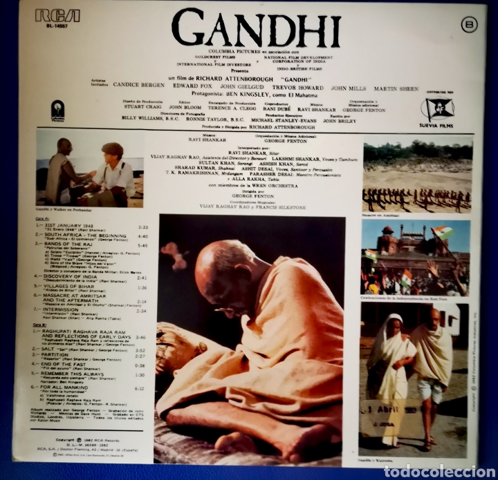 Discos de vinilo: GANDHI - RAVI SHANKAR - BSO - Foto 2