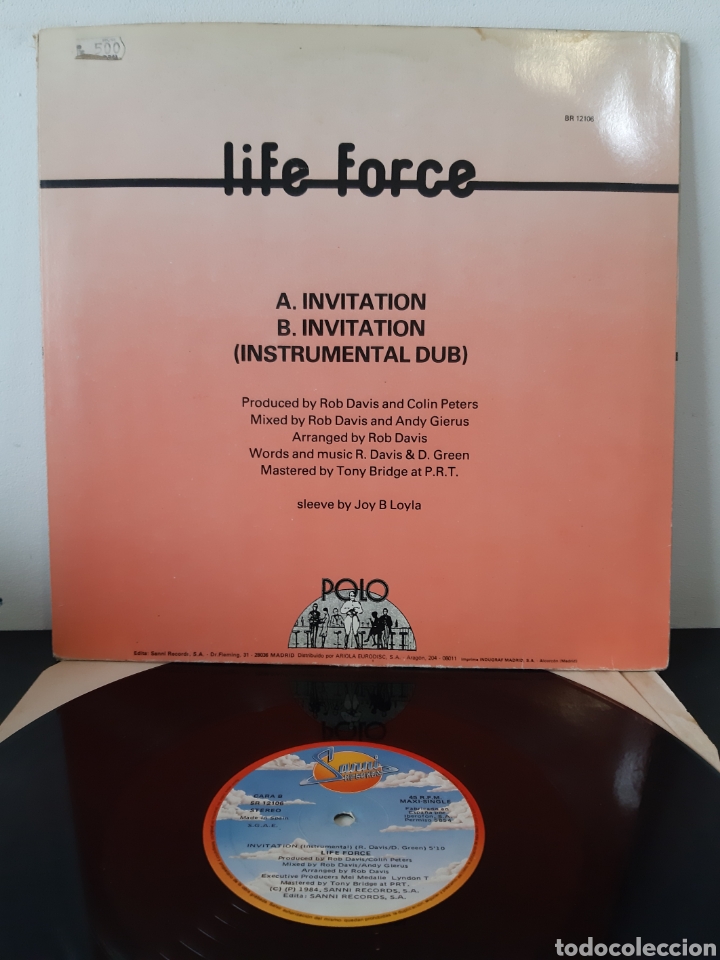Discos de vinilo: *LIFE FORCE. INVITATION. 1984. SPAIN. A3 - Foto 2