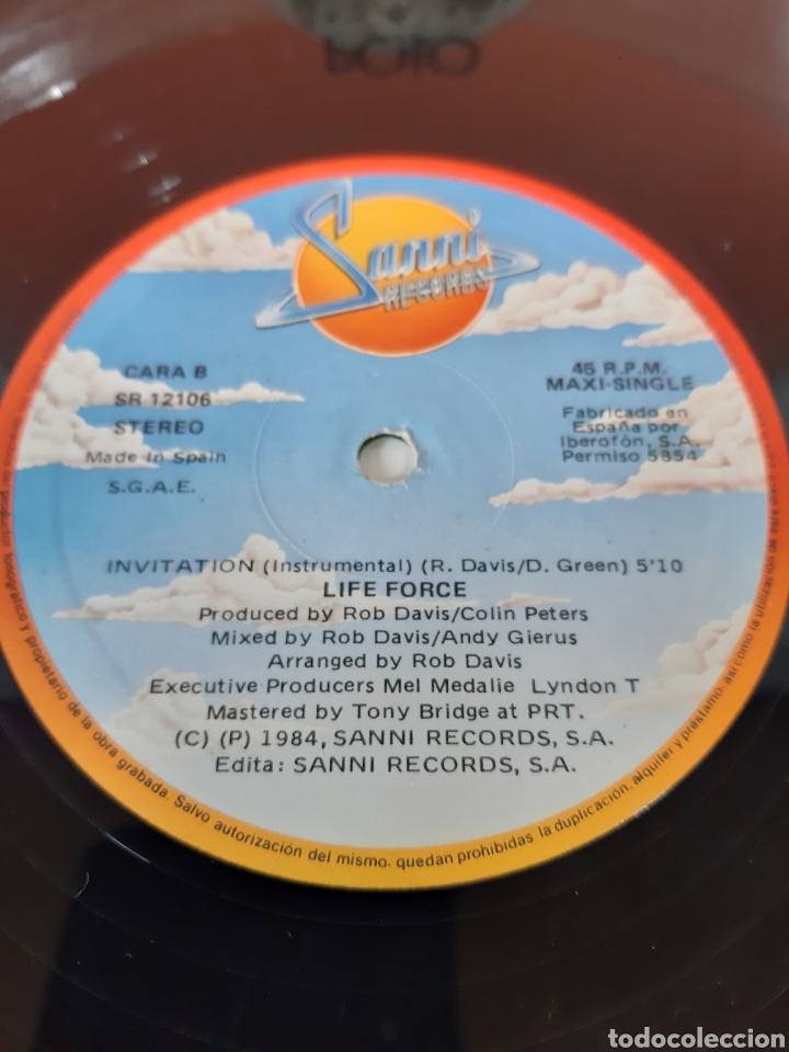 Discos de vinilo: *LIFE FORCE. INVITATION. 1984. SPAIN. A3 - Foto 3