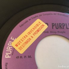 Discos de vinilo: DEEP PURPLE - NEVER BEFORE / WHEN A BLIND MAN CRIES - PROMO SINGLE RADIO 7” - 1972 SPAIN. Lote 253936375