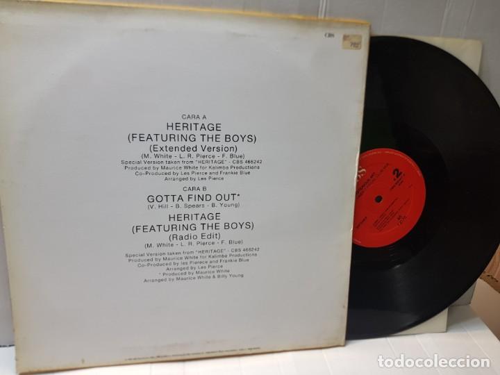 Discos de vinilo: MAXI SINGLE-EARTH WIND & FIRE- HERITAGE- en funda original 1989 - Foto 2