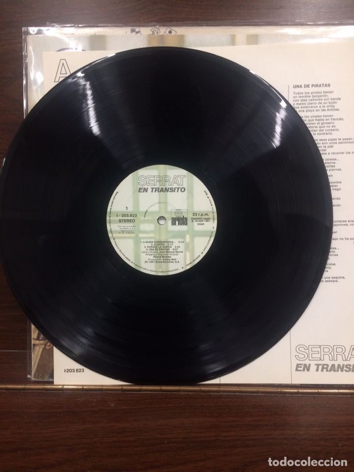 Discos de vinilo: JOAN MANUEL SERRAT. En Tr&aacute;nsito. - Foto 3