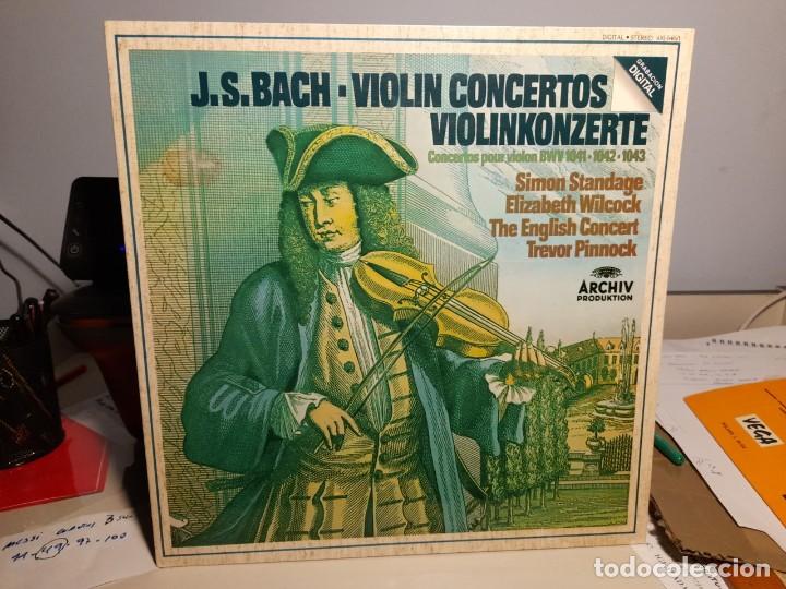 Discos de vinilo: LP J.S.BACH : VIOLIN CONCERTOS - Foto 1