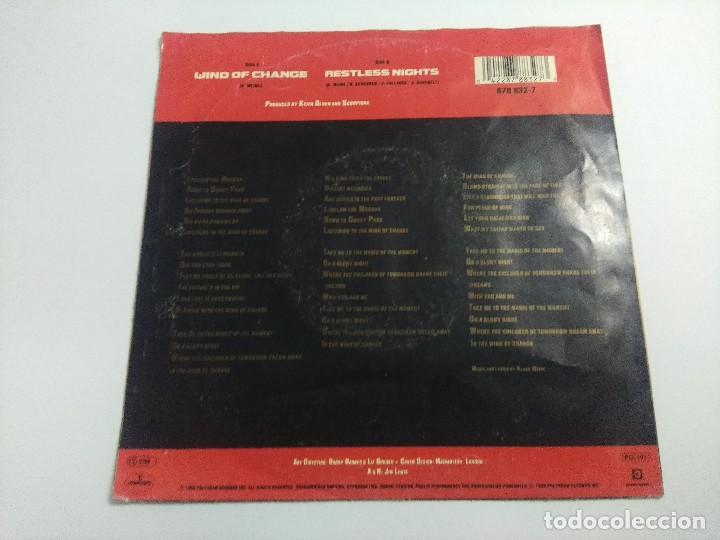 Discos de vinilo: SCORPIONS/WIND OF CHANGE/SINGLE. - Foto 3