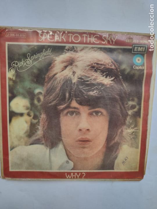 Discos de vinilo: Rick Springfield &lrm;- Speak To The Sky / Why? 1972 - Foto 1