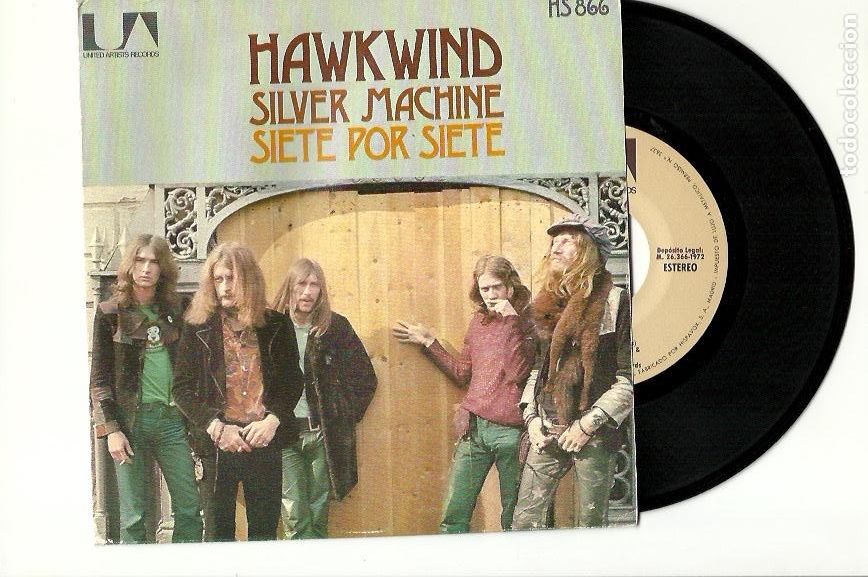 Discos de vinilo: HAWKWIND. Silver machine. (vinilo single 1972) - Foto 1