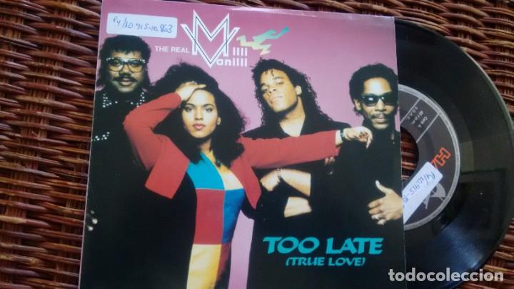 Discos de vinilo: SINGLE (VINILO) DE THE REAL MILLI VANILLI A&Ntilde;OS 90 - Foto 1