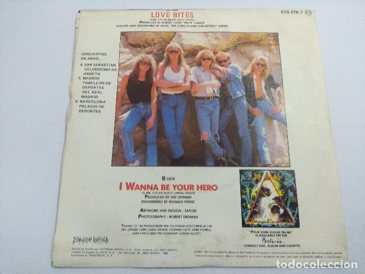 Discos de vinilo: DEF LEPPARD/LOVE BITES/SINGLE. - Foto 3
