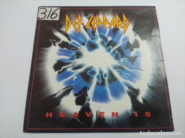 Discos de vinilo: DEF LEPPARD/HEAVEN IS/SINGLE. - Foto 1