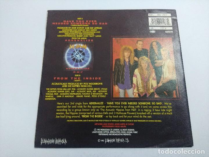 Discos de vinilo: DEF LEPPARD/HAVE YOU EVER/SINGLE. - Foto 3