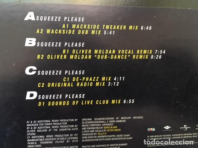 Discos de vinilo: YELLO . SQUEEZE PLEASE REMIXES. DOBLE MAXI SINGLE . EDICI&Oacute;N EXTRANJERA DEL 2000 - Foto 3