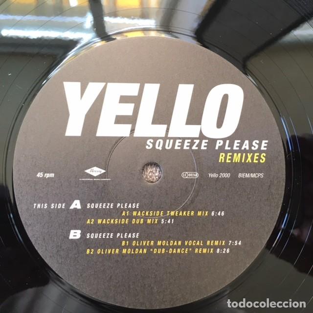 Discos de vinilo: YELLO . SQUEEZE PLEASE REMIXES. DOBLE MAXI SINGLE . EDICI&Oacute;N EXTRANJERA DEL 2000 - Foto 4