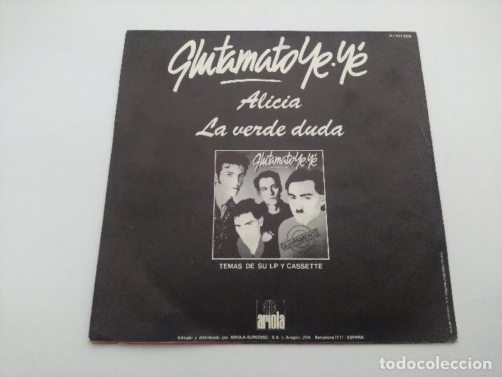 Discos de vinilo: GLUTAMATO YE YE/ALICIA/SINGLE. - Foto 3