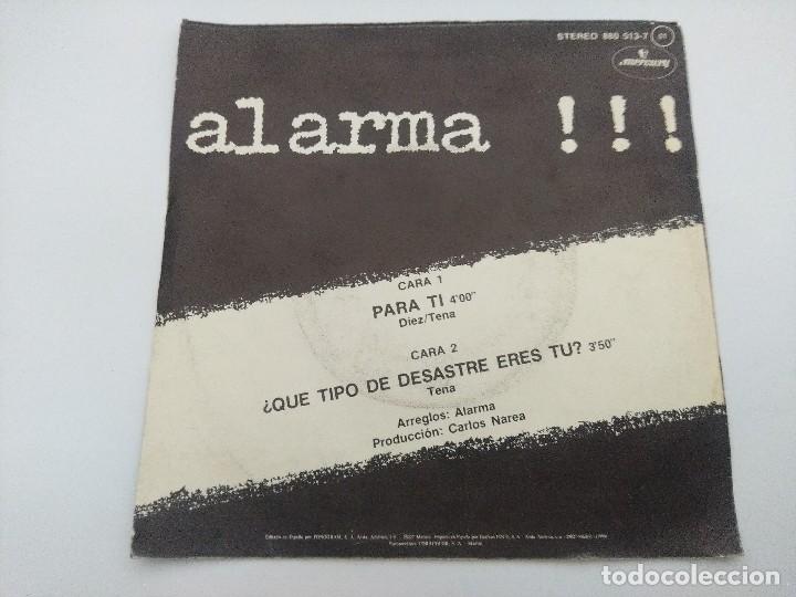 Discos de vinilo: ALARMA/PARA TI/SINGLE. - Foto 3