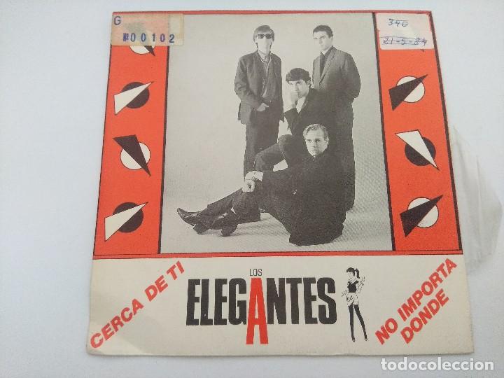 Discos de vinilo: LOS ELEGANTES/CERCA DE TI/SINGLE PROMOCIONAL. - Foto 1