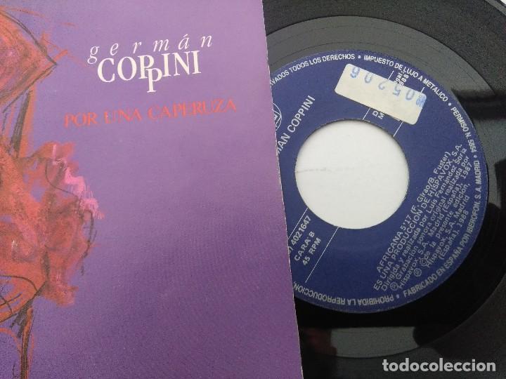 Discos de vinilo: GERMAN COPPINI/POR UNA CAPERUZA/SINGLE. - Foto 2