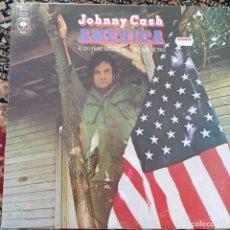 Discos de vinilo: JOHNNY CASH - AMERICA - A 200-YEAR SALUTE IN STORY AND SONG (LP, ALBUM, GAT) (1972/UK). Lote 254322430