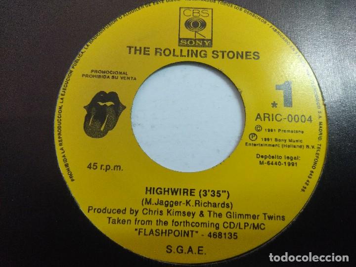 Discos de vinilo: ROLLING STONES/HIGHWIRE/SINGLE PROMOCIONAL. - Foto 2