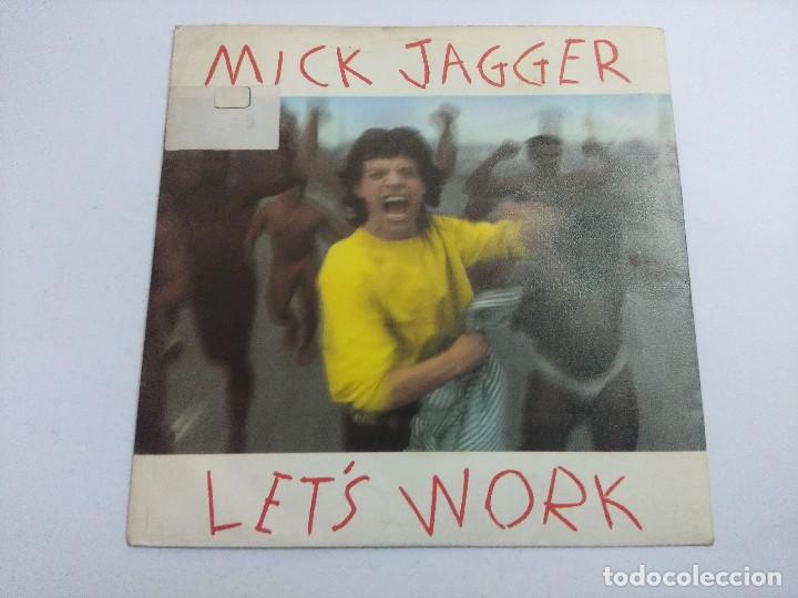 Discos de vinilo: MICK JAGGER/LETS WORK/SINGLE. - Foto 1