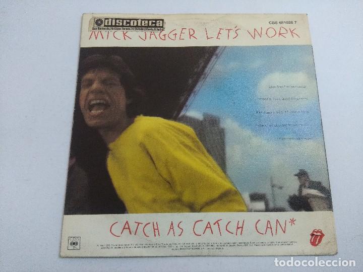 Discos de vinilo: MICK JAGGER/LETS WORK/SINGLE. - Foto 3