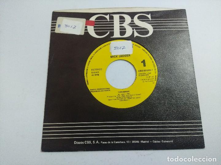 Discos de vinilo: MICK JAGGER/THROWAWAY/SINGLE PROMOCIONAL. - Foto 2