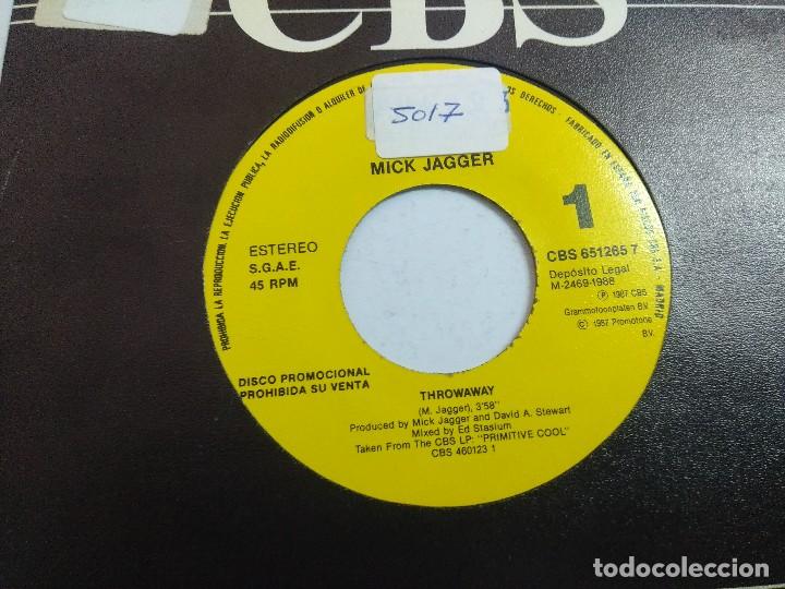 Discos de vinilo: MICK JAGGER/THROWAWAY/SINGLE PROMOCIONAL. - Foto 3