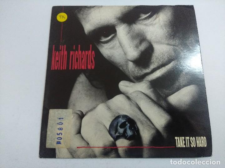 Discos de vinilo: KEITH RICHARDS/TAKE IT SO HARD/SINGLE. - Foto 1