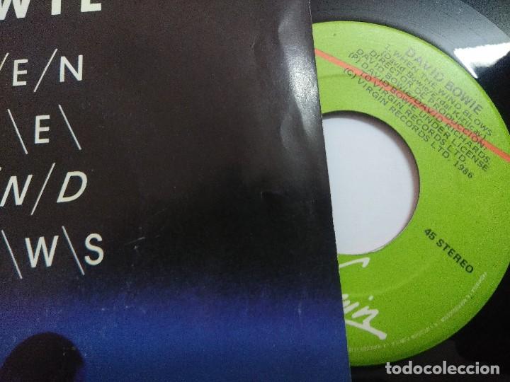 Discos de vinilo: DAVID BOWIE/WHEN THE WIND BLOWS/SINGLE. - Foto 2