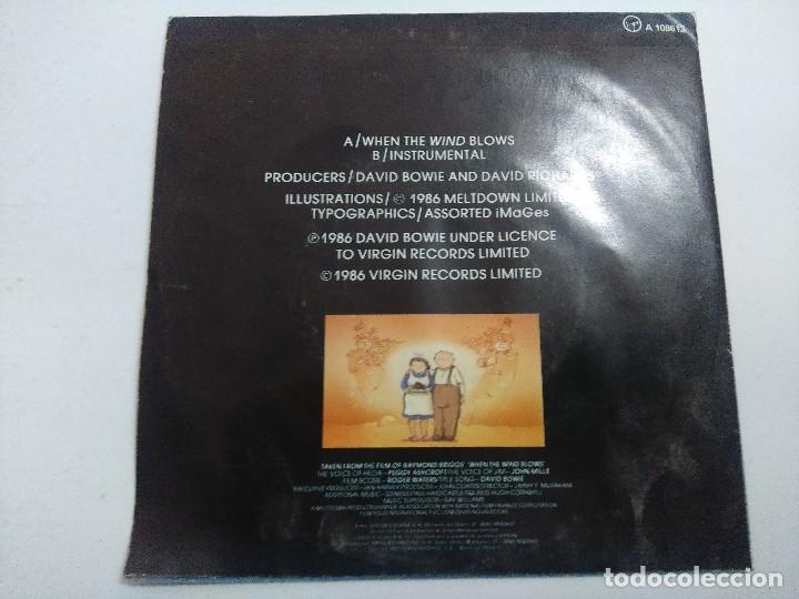 Discos de vinilo: DAVID BOWIE/WHEN THE WIND BLOWS/SINGLE. - Foto 3