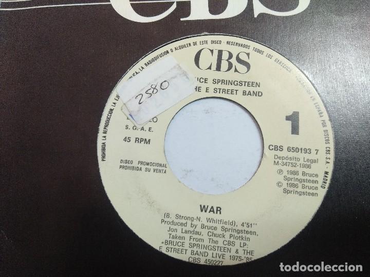 Discos de vinilo: BRUCE SPRINGSTEEN/WAR/SINGLE PROMOCIONAL. - Foto 2