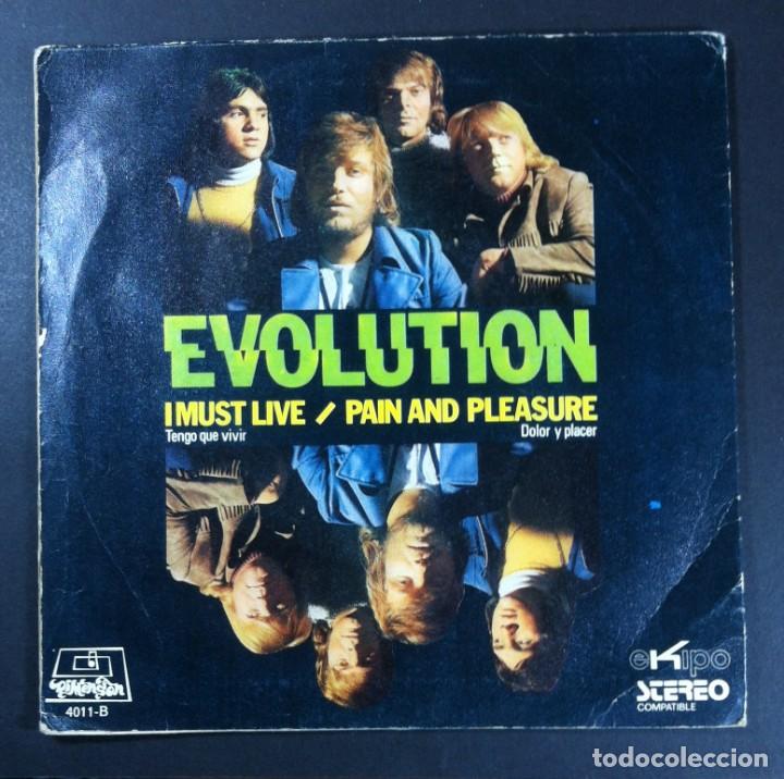 Discos de vinilo: EVOLUTION - I Must Live / Pain And Pleasure - SINGLE 1972 - DIMENSION - Foto 2