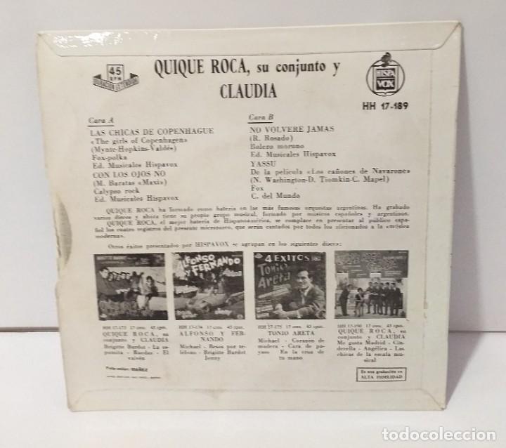 Discos de vinilo: QUIQUE ROCA SU CONJUNTO Y CLAUDIA 1961 - Foto 2