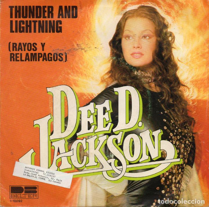 Discos de vinilo: DEE D.JACKSON - THUNDER AND LIGHTNING - (RAYOS Y RELAMPAGOS) - SINGLE - Foto 1