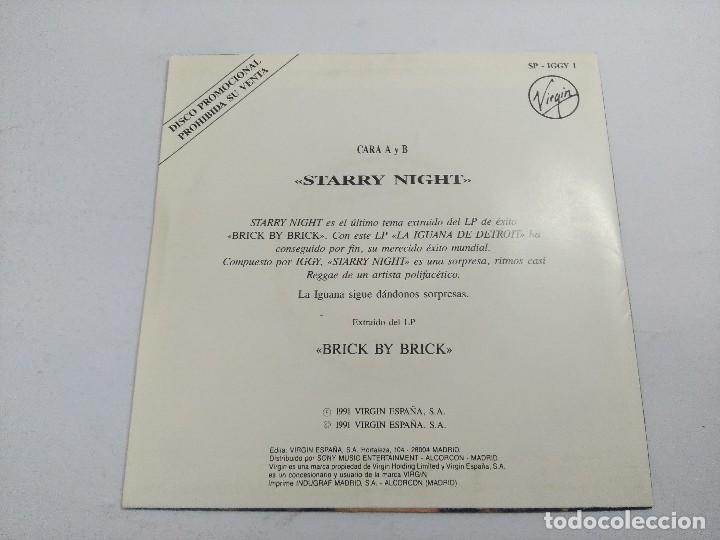 Discos de vinilo: IGGY POP/STARRY NIGHT/SINGLE PROMOCIONAL. - Foto 3