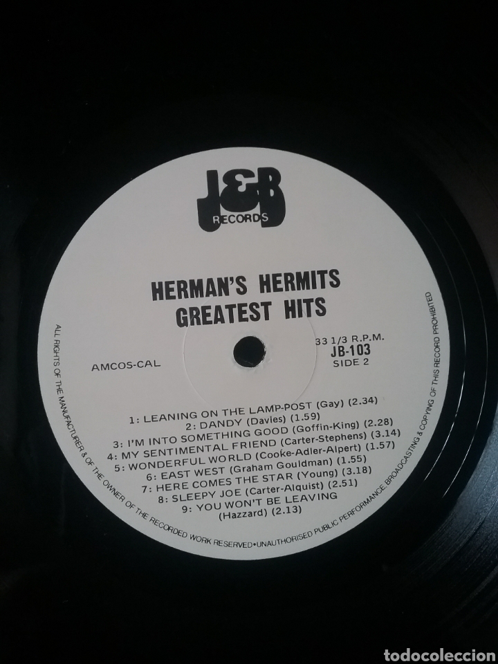 Discos de vinilo: HERMANS HERMITS U.K. 60s J&B Records - Foto 4